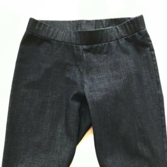 Charlotte Brody Chambray Denim Leggings Pants Womens 2 Navy Blue Stretch Skinny - Picture 4 of 7